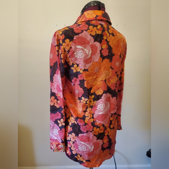 Johnny Was Becca 100% Silk Floral Button-Up L/S Embroidered Blouse Sz XS - Picture 5 of 13
